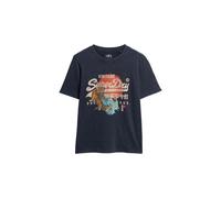 Superdry T-shirt 'Tokyo' crème / marine / miel / rouge, Taille S