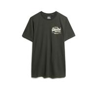 Superdry T-Shirt 'Tokyo' jaune d'or / anthracite / gris basalte / rouge foncé, Taille L