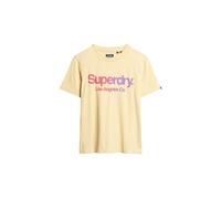 Superdry T-shirt Tonal Rainbow Core pour femme, Jaune vieilli, 36