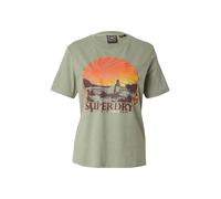 Superdry T-shirt 'TRAVEL SOUVENIR' jaune / vert / orange / noir, Taille S