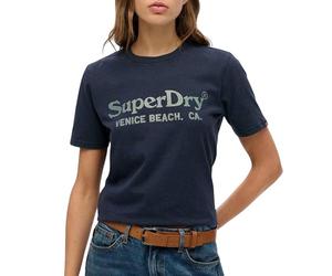 Superdry T-shirt Venue Metallic pour femme à coupe ample