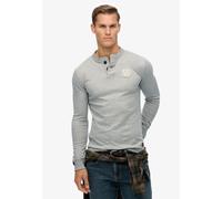 Superdry T-Shirt 'Vintage Athletic Grandad' gris clair / blanc, Taille XL