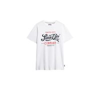 Superdry, T.Shirt VL Tokyo Relaxed Tee, M1012111A, Bone White, M, Man, Adulto
