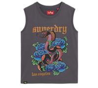 Superdry Tattoo Rhinestone Sleeveless T-shirt Multicolore L Femme