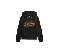 Superdry Tattoo Script Graphic Hoodie Noir S Femme