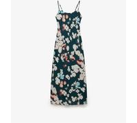 Superdry Teal Blue Printed Maxi Slip Dress Teal Blue EU 44 (UK 16)