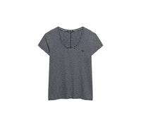 Superdry T-shirt col dégagé manches courtes – Bleu – Taille L – Femme