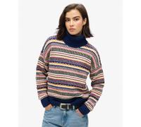 Pull texturÃ© Ã rayures femme Superdry Bleu S