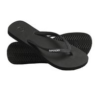 Superdry Tongs Classic Flip Flop – Noir, bride en caoutchouc, motif en relief 36 1/2