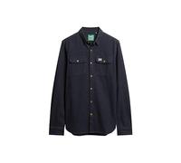 Superdry Trailsman Flannel Shirt, Bleu Marine (Deep Navy), S Homme