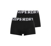 Superdry Trunk Dual Logo Double Pack, Les Troncs Homme, Opacity, Black/Black Optic, XXL Regular