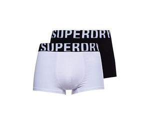 Superdry Trunk Dual Logo Double Pack, Les Troncs Homme, Opacity, Black/Optic, XL Regular