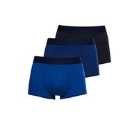 Superdry Trunk Multi Triple Pack Boxer Court, Bleu Marine/Bleu Vif/Mazarine, S (Lot de 3) Homme