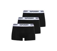 Superdry Trunk Multi Triple Pack Boxer Court, Noir/Noir Optique, S (Lot de 3) Homme