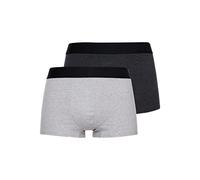 Superdry Trunk Offset Double Pack Boxer Court, Couleur : Gris, S Homme