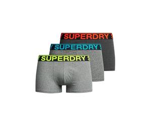 Superdry Trunk Triple Pack, Caleçon Boxeur Homme, Krst Blk MG GRT/Noos Gry MRL/Rvn Blk MRL,