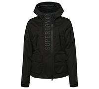 Superdry Ultimate Microfibre Wind JKT A2-Famille du Vent, Jet Black, M Femme