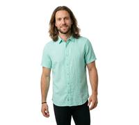 Superdry Vacation Linen Short Sleeve Shirt Vert M Homme