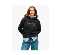 Superdry - Venue Metallic Relaxed Sweat à capuche - Femme - Sweatshirts et sweats à capuche - Noir - Taille: 36 FR
