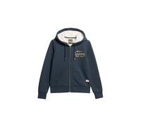 Superdry Luxe Metallic Logo Full Zip Sweatshirt Bleu 2XS Femme