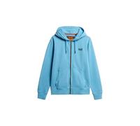 Superdry Veste à capuche délavée Essential pour homme avec logo, Bleu délavé Heritage, XL