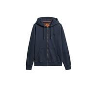 Superdry Veste à capuche délavée Essential pour homme avec logo, Bleu marine foncé, XL