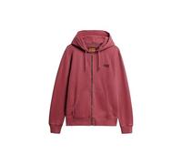 Superdry Veste à capuche délavée Essential pour homme avec logo, Bordeaux délavé, L