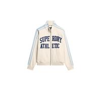 Superdry Veste de survêtement 'Athletic Essentials' crème / bleu clair / bleu foncé, Taille XXL