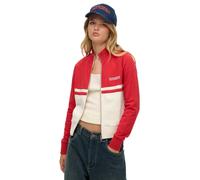 Superdry Veste de survêtement Ath Ess Through Rouge Femme XL