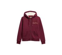 Superdry Veste de survêtement 'Luxe' orange / bordeaux, Taille M