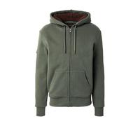 Sweat à capuche Superdry Borg Lined Full Zip vert foncé - L