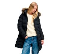 Superdry Veste Fuji mi-longue fausse fourrure à capuche Noir XS