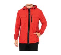 Superdry - Veste Imperméable Rouge avec Capuche - Homme - Vestes - Rouge - Taille: S