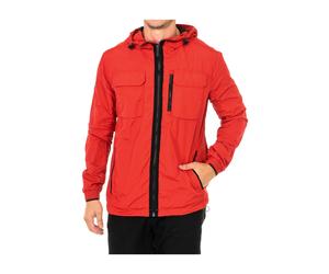 Superdry - Veste Imperméable Rouge avec Capuche - Homme - Vestes - Rouge - Taille: S