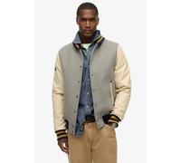 Superdry Veste mi-saison 'Varsity' crème / ocre / gris chiné / noir, Taille XL