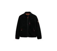 Superdry Veste polaire d'extérieur pour femme avec fermeture éclair intégrale, noir/noir, 38