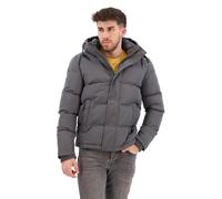 Superdry Doudoune courte Everest à capuche, 100% polyester Gris XL Homme