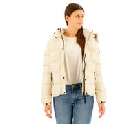 Superdry Veste matelassée Faux Fur Puffer à capuche courte Beige L Femme