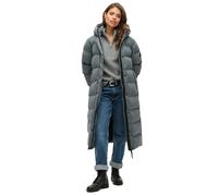 Superdry Doudoune longue Microfibre Femme Gris XS