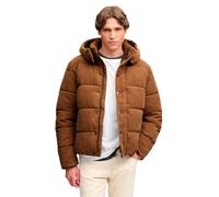 Superdry Doudoune Premium Cord Puffer Jacket velours à capuche Marron XL Homme