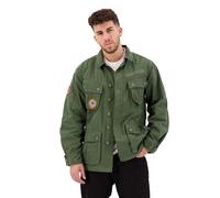 Superdry Veste Tropical Combat Coupe décontractée 7 poches patchs graphiques Vert S Homme