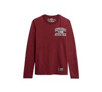 Superdry Vintage Athletic Chest LS Tee T9-Pull Top (M) pour Homme, Bordeaux Riche, M