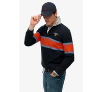 Superdry Vintage Athletic Stripe Rugby Long Sleeve T-shirt Noir L Homme