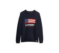 Superdry Pull en maille Vintage Athletic Bleu M
