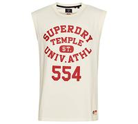 Superdry Vintage Athletic Vest Gilet/Surgilet, Blanc Hiver, M Homme