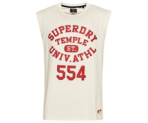 Superdry Vintage Athletic Vest Gilet/Surgilet, Blanc Hiver, M Homme