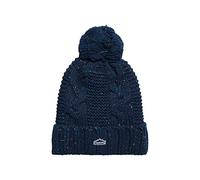 Superdry Vintage Cable Beanie Béret, Azul Oscuro, Taille Unique Femme