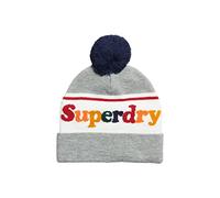 Superdry Vintage Classic Logo Beanie, Béret Femme, Gris Marla/Multi,