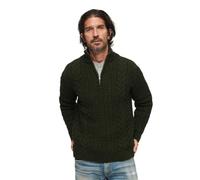 Superdry Vintage Jacob Henley T-Shirt pour Homme, Verdure, M