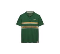 Superdry Vintage Jersey Polo Shirt, Green Chest Stripe, S Men's